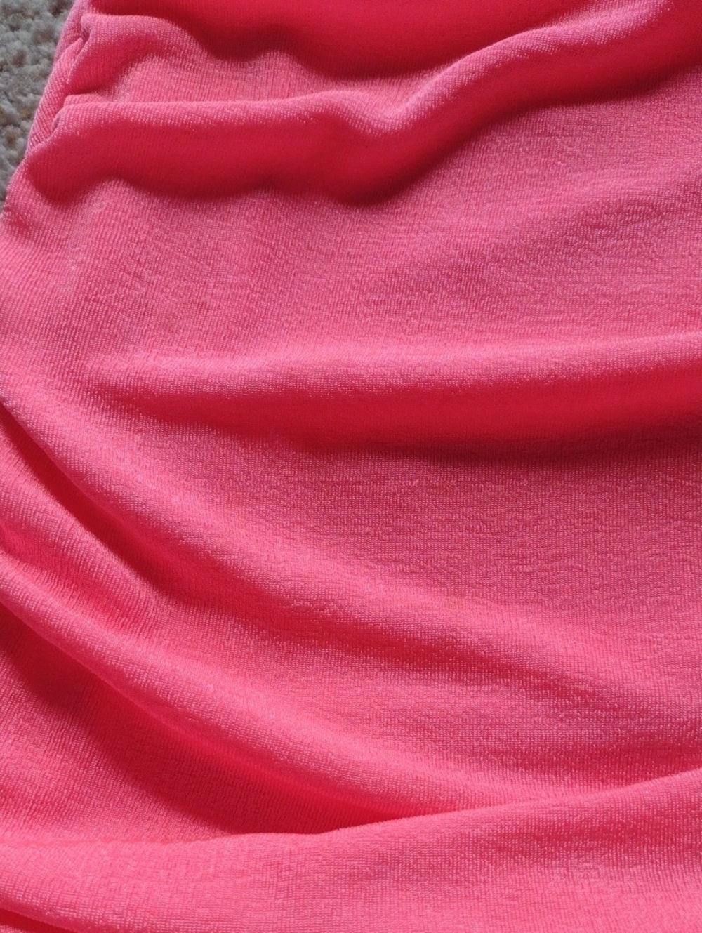 One-Shoulder Ruched Neon Pink Bodycon Dress - Picture 3 of 5